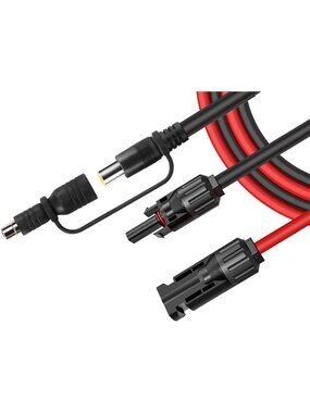 Solar Panel Connector (DC 8mm 7909/8020) Charging Cable w/ DC Adaptor